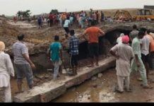 100 मवेशी दबे गोशाला की छत गिरने से