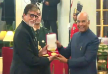 राष्ट्रपति कोबिंद ने अमिताभ बच्चन को दादा साहब फाल्के पुरस्कार से किया सम्मानित