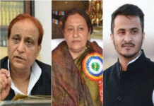 सपा सांसद आजम खान की मुश्किलें बढ़ी , पुलिस ने संपत्ति कुर्की की कराई मुनादी , घर में नोटिस चस्पा