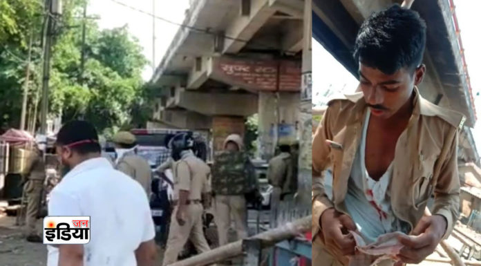 लखनऊ के हॉटस्पॉट में पुलिस टीम पर हमला, एक सिपाही घायल