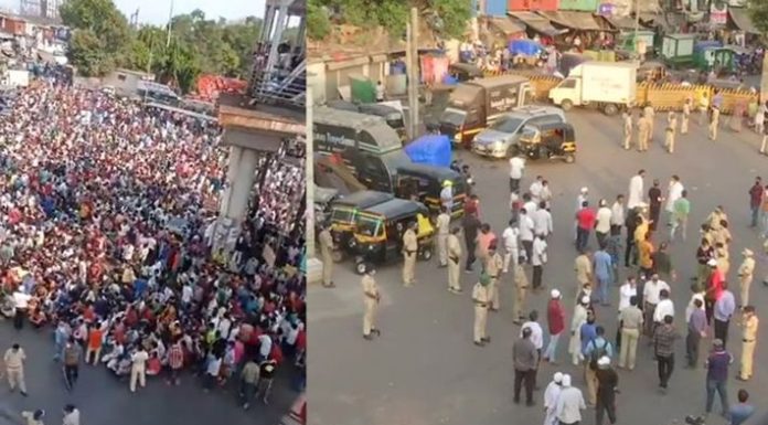 मुंबई में उड़ीं लॉकडाउन की धज्जियां, स्टेशन पहुंचे हजारों प्रवासी मजदूर, पुलिस ने किया लाठीचार्ज