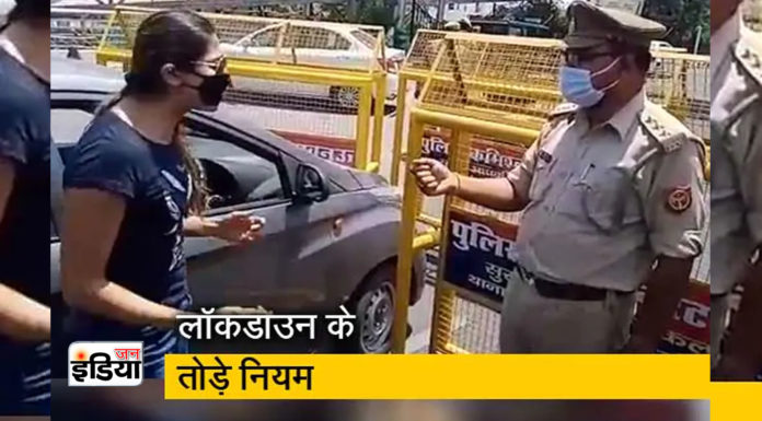 लखनऊ : लड़कियों से कागज़ मांगने पर बीच सड़क हाईवोल्टेज ड्रामा, गाड़ी का चालान और मुकदमा दर्ज