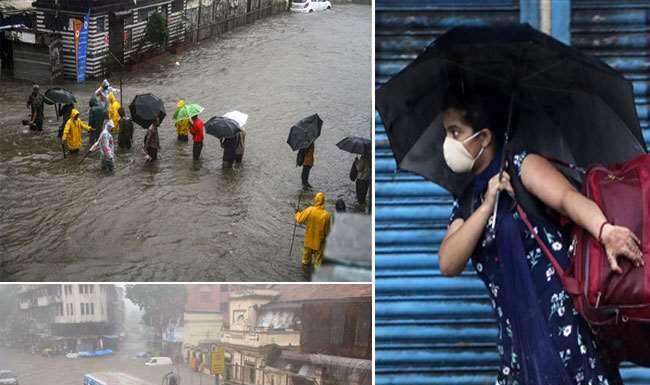 मुंबई में भारी बारिश के कारण हुए बाढ़ जैसे हालात