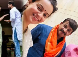 चिराग के बाद संसद में, इन सितारों से मिलकर खिलखिलाईं कंगना