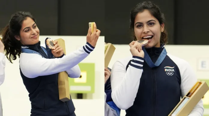 ओलंपिक मेडल जीतने के बाद मनु भाकर खुशी से झूम उठीं…