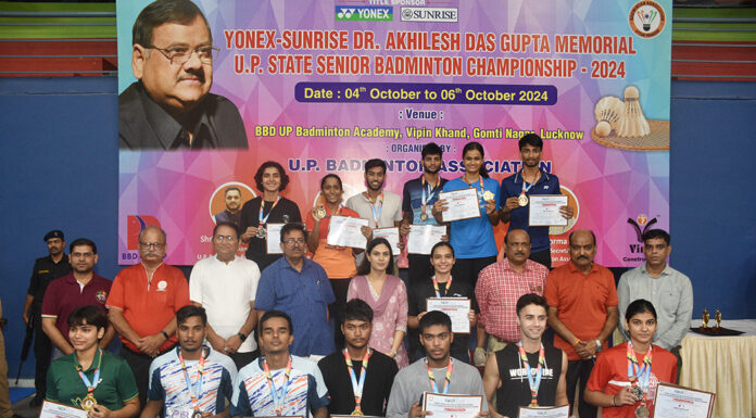सिद्धार्थ और काजल ने जीती यूपी सीनियर स्टेट बैडमिंटन चैंपियनशिप